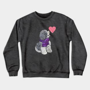 Polish Lowland Sheepdog watercolour Crewneck Sweatshirt